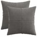 vidaXL Kussensloop 2 stuks ALMELO Donkergrijs 35 x 35 cm corduroy