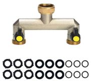 Merkloos Omgoods - Garden Tap Splitter 2-Way with 3/4" Adapter
