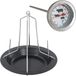 Merkloos rôtissoire/four poulet/support poulet avec plat noir 20 x 18 cm - Avec thermomètre à viande analogique / thermomètre à rôtir