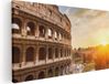 Artaza Canvas Schilderij Colosseum bij Zonsondergang in Italië - 40x20 cm - Canvas Print