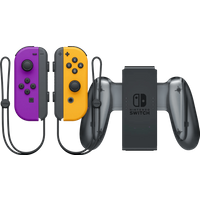 Nintendo Switch Joy-Con set Neon Paars/Neon Oranje + Charge Grip