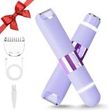 VHV - Damestrimmer - 2-in-1 ladyshave met dubbele kop - USB-C scheerapparaat voor gezicht, benen - Paars