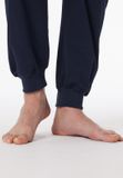 SCHIESSER Lange pyjama met manchetten - Heren - Donkerblauw - Gestreept - 100% Katoen