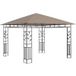 Belvédère Taupe 3x3x2,73 m 180 g/m² Moustiquaire