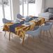 Bonamaison Tafelkleed, Anti-Mold, Sneldrogend, Waterdicht, 100% Polyester Tafellaken, Bruine tinten, 140 x 200 Cm