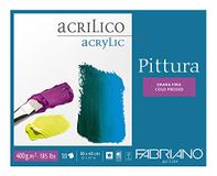 Honsell Fabriano Pittura Acrylschilderkarton, Lichtwit, Ruw Oppervlak, 400 g/m², 30 x 40 cm, 10 Vellen