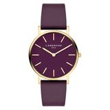 Liebeskind Berlin dames horloge LT-0484-LQ roestvrij staal in IP goud aan leren band
