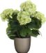 Mica Decorations Hortensia plante artificielle/fleurs artificielles 45 cm - vert - en pot taupe mat - Plante d'intérieur artificielle
