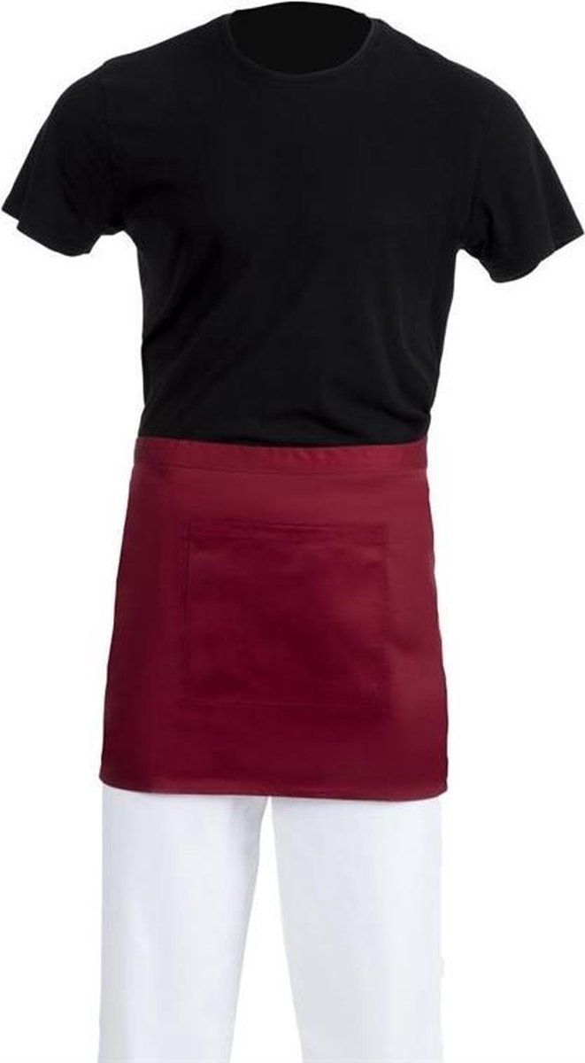 Whites Chefs Clothing Whites korte sloof bordeaux