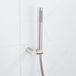 Fortifura Calvi Handdoucheset - 22.5cm - staaf - met houder - gladde slang - 150cm - PVD - geborsteld RVS