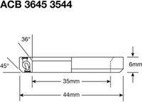 Enduro ACB 3645 3544 SS - 440c Stainless (Angular Contact) - 35x44x5,5