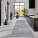Elle Decor ation Pigment hoogpolig tapijt, modern woonkamertapijt, loper, langpolig shaggy, modern patroon, wollig, zacht, boho-tapijt voor woonkamer, slaapkamer, lichtgrijs, 80 x 240 cm