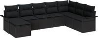 vidaXL - Tuinbank - Set - 8 - st - Zwart - Poly - rattan