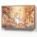 Applique murale Licorne - Fleurs - Papillon - Rose 100x70 cm