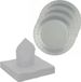 Santex feest/verjaardag servies set - 20x bordjes/25x servetten - zilver - karton