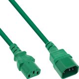 InLine C13 - C14 stroomkabel voor UPS/PDU | 3x 0,75mm | groen | 2 meter
