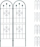 Relaxdays plantenklimrek - set van 2 - klimplantenrek - plantensteun - rankhulp D
