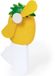 Merkloos Mini ventilator/handventilator Manhattan - ananas - Geel