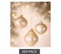Lot de 3 boules de Noël en verre aux formes organiques - Décoration intérieure 932825 Champagne mat
