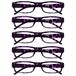 Leesbril The Reading Glasses Company ACE Leesbril, smal montuur, veerscharnieren, paars, 5 stuks, RRRRR32-5 - +2,00