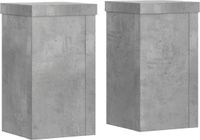 vidaXL Plantenstandaard 2 st betongrijs 10 x 10 x 18 cm bewerkt hout