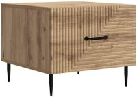 vidaXL Salontafel Artisanaal eiken 49 x 50 x 40 cm Bewerkt hout