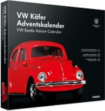 oCreon Volkswagen Kever Adventskalender rood - Metalen modelbouwset - Schaal 1:43 - Incl. geluidsmodule en 52 - Pagina's boekje