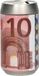 Merkloos / Sans marque Concorde Iberica Spaarpot blik - 10 euro biljet print - metaal - D7 x H12 cm