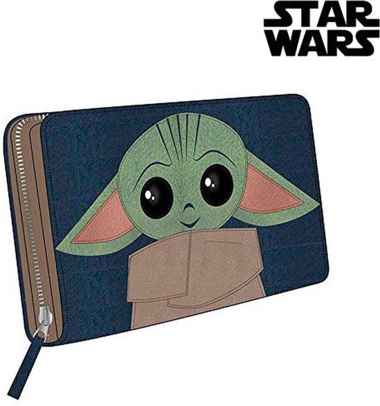 Star Wars: The Mandalorian - Grogu Blue Faux Leather Zip Wallet