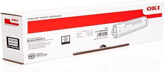 OKI 45862840 Toner Cartridge - Black - 7000 Pages - Compatible with MC853