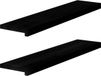 vidaXL - Vensterbanken - 2 st - 90x20x2 cm - massief eikenhout - bruin-zwart