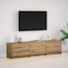 Maison Exclusive - Meuble TV avec éclairage LED, 165 x 34 x 40 cm, chêne fait main