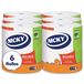 Nicky Miluso Keukenpapier, 6 rollen, 2-laags vellen, 300 vellen per rol, super absorberend en duurzaam papier, 100% FSC®-gecertificeerd papier