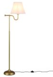 COSTWAY Lampe sur pied 158 cm avec abat-jour en tissu, lampe sur pied avec interrupteur au pied, base lestée et douille E27, lampe sur pied, lampe de lecture, lampe sur pied vintage
