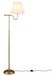 COSTWAY Lampe sur pied 158 cm avec abat-jour en tissu, lampe sur pied avec interrupteur au pied, base lestée et douille E27, lampe sur pied, lampe de lecture, lampe sur pied vintage