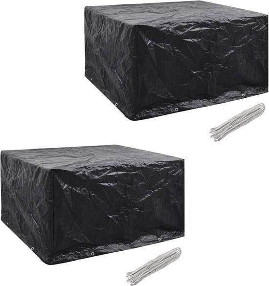 vidaXL Tuinmeubelhoes 6-persoons 172x113 cm Zwart