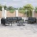 Maison Exclusive - Ensemble de jardin 8 pièces, chaises de jardin en acier noir
