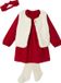 Vertbaudet Baby kerstset: jurk, vest van imitatiebont, maillot en bijpassende hoofdband