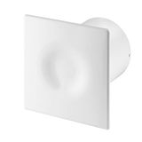 Awenta Afzuigventilator voor badkamer, 125 mm, met rookterugslagventiel, moderne keukenventilator met frontpaneel, wit