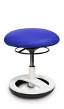 Topstar SU83BR0 kruk Sitness Bobby voor kinderen, standvoetring aluminium wit gelakt, stoffen bekleding blauw