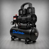Datona® Compresseur silencieux 9L - Sans huile et portable - Convient pour agrafeuses - Noir