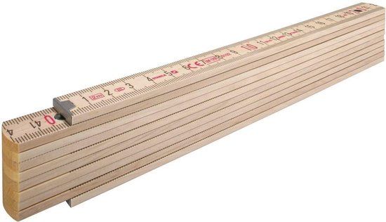 Stabila 14348 Duimstok - hout - blank - 2m