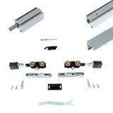 Argenta Xperta set 3m rail - alu - wand z. vloerpl. - Enkele deur - Deurdikte 50-55mm - inbouw manual fix