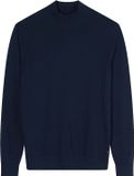 OLYMP Casual modern fit trui katoen met lyocell - turtleneck - marine blauw - XXL