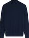 OLYMP Casual modern fit trui katoen met lyocell - turtleneck - marine blauw - XXL