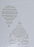 Bellatio Decorations Kerst raamsjabloon kerstbal - wit - 35 cm