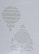 Bellatio Decorations Kerst raamsjabloon kerstbal - wit - 35 cm