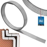 KOTARBAU® Gaatjesband - Bevestigingsband met Geperforeerde Gaten 80 x 2 mm - L: 10 m - Gegalvaniseerde Stalen Band