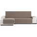 ECOMMERC3 Chaiselong Bankhoes voor links, elastisch, normale linkerkant voor rugleuning, zitting en armleuningen, taupe