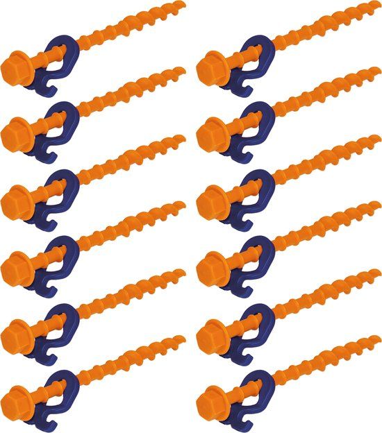 Peggy Peg schroefharing normaal - Oranje - 12 stuks